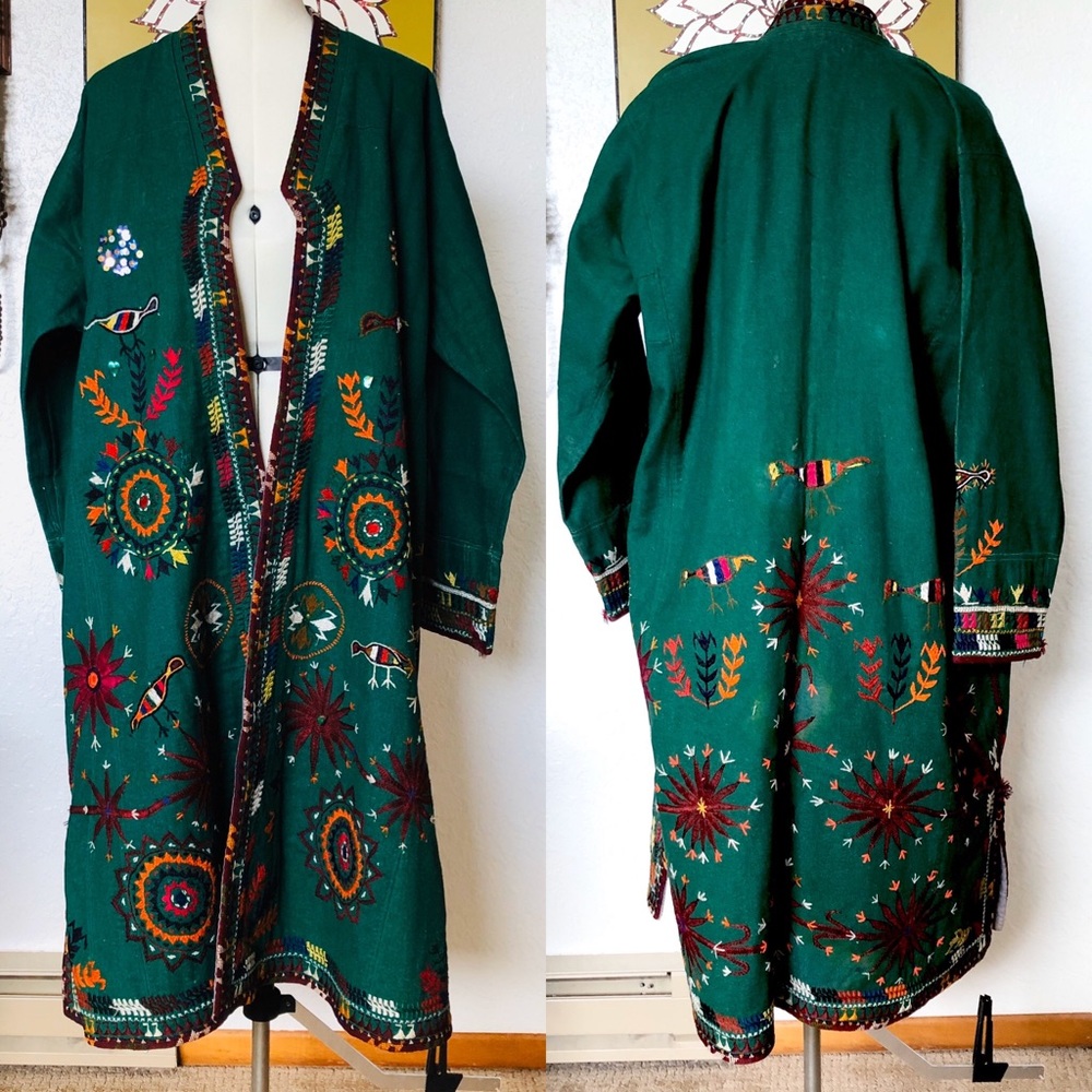 Vintage handcrafted Syrian hand embroidered coat